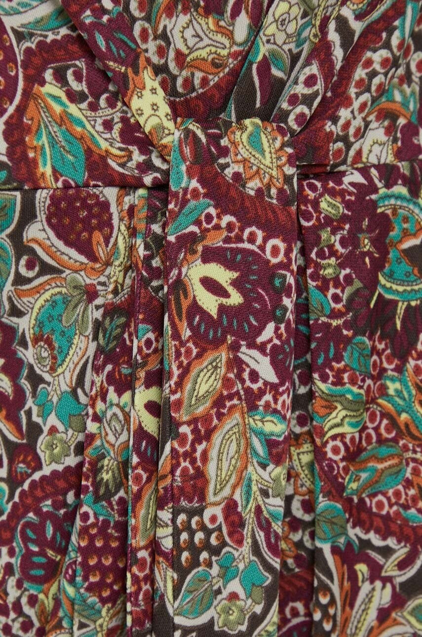 Сукня Lauren Ralph Lauren колір бордовий mini розкльошена