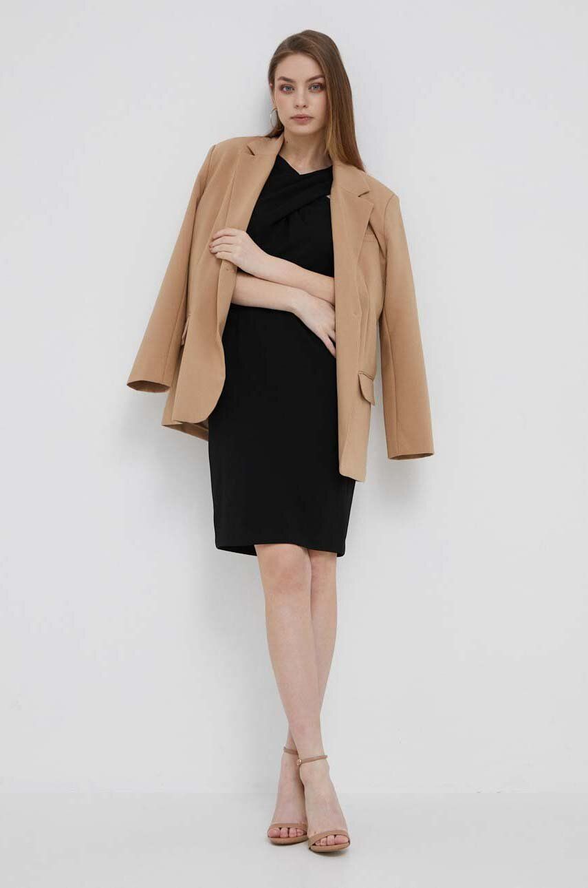 Сукня Dkny колір чорний mini облягаюча