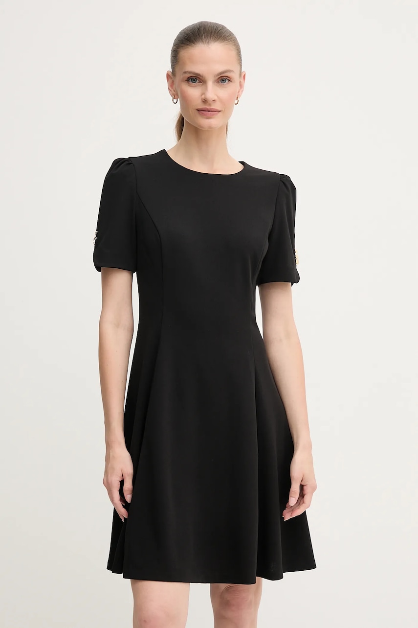 Dkny rochie culoarea violet, mini, evazati