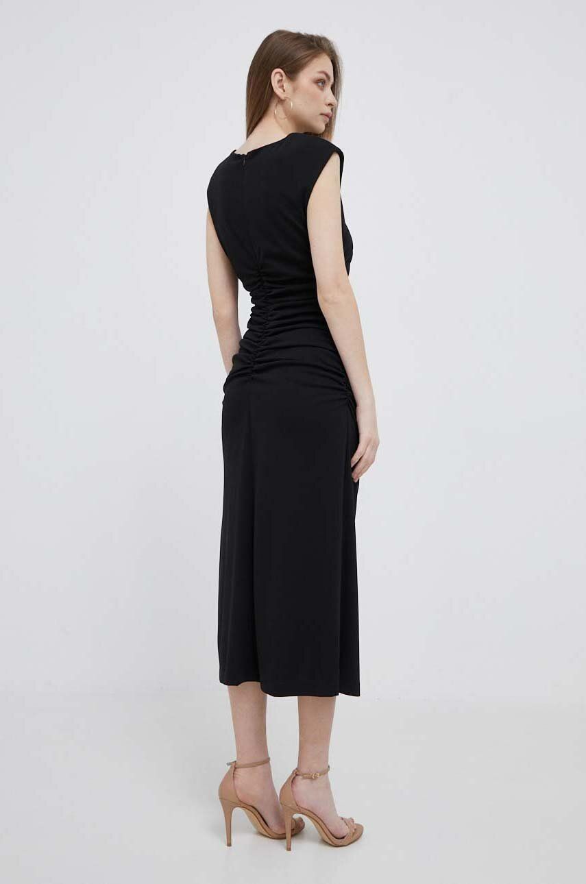 Сукня Dkny колір чорний midi облягаюча