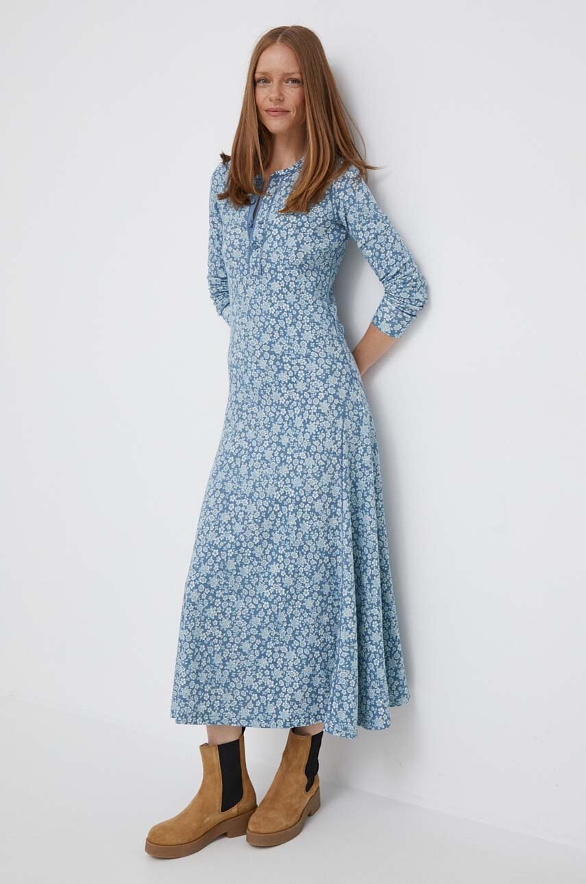 

Бавовняна сукня Polo Ralph Lauren maxi розкльошена