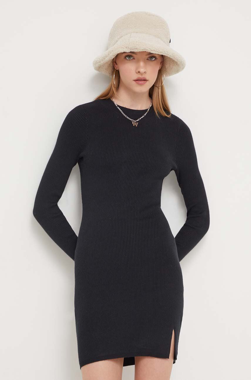 Hollister Co. Rochie Culoarea Negru, Mini, Mulata