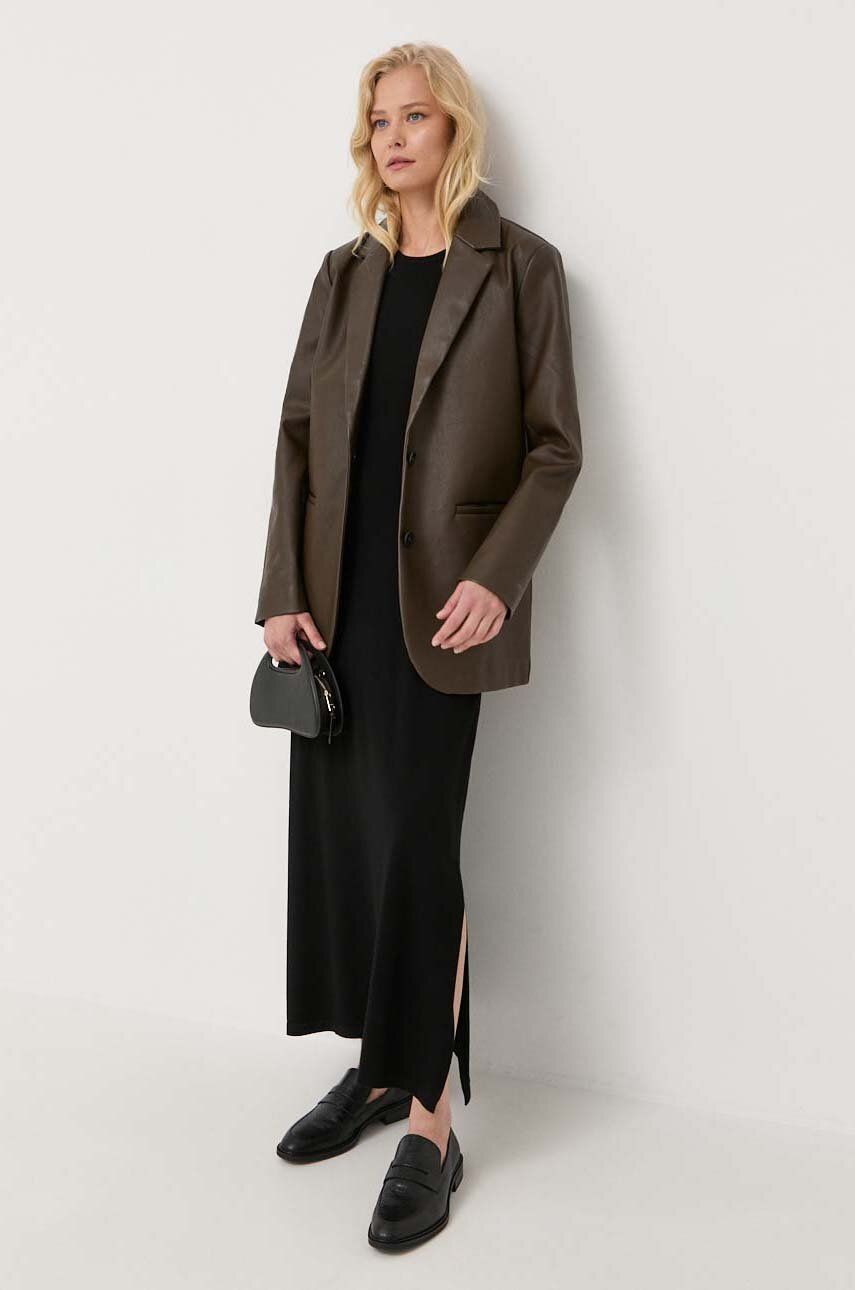 Сукня Weekend Max Mara колір чорний maxi пряма