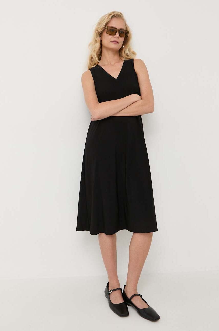 Max Mara Leisure rochie culoarea negru, mini, drept