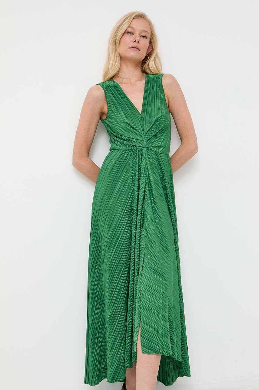 MAX&Co. rochie culoarea verde, maxi, evazati