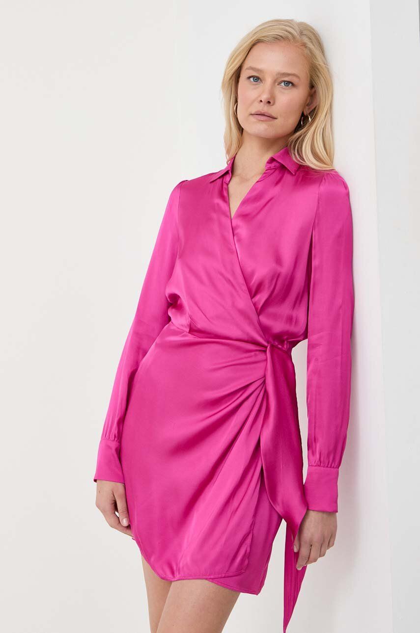 MAX&Co. rochie culoarea roz, mini, evazati