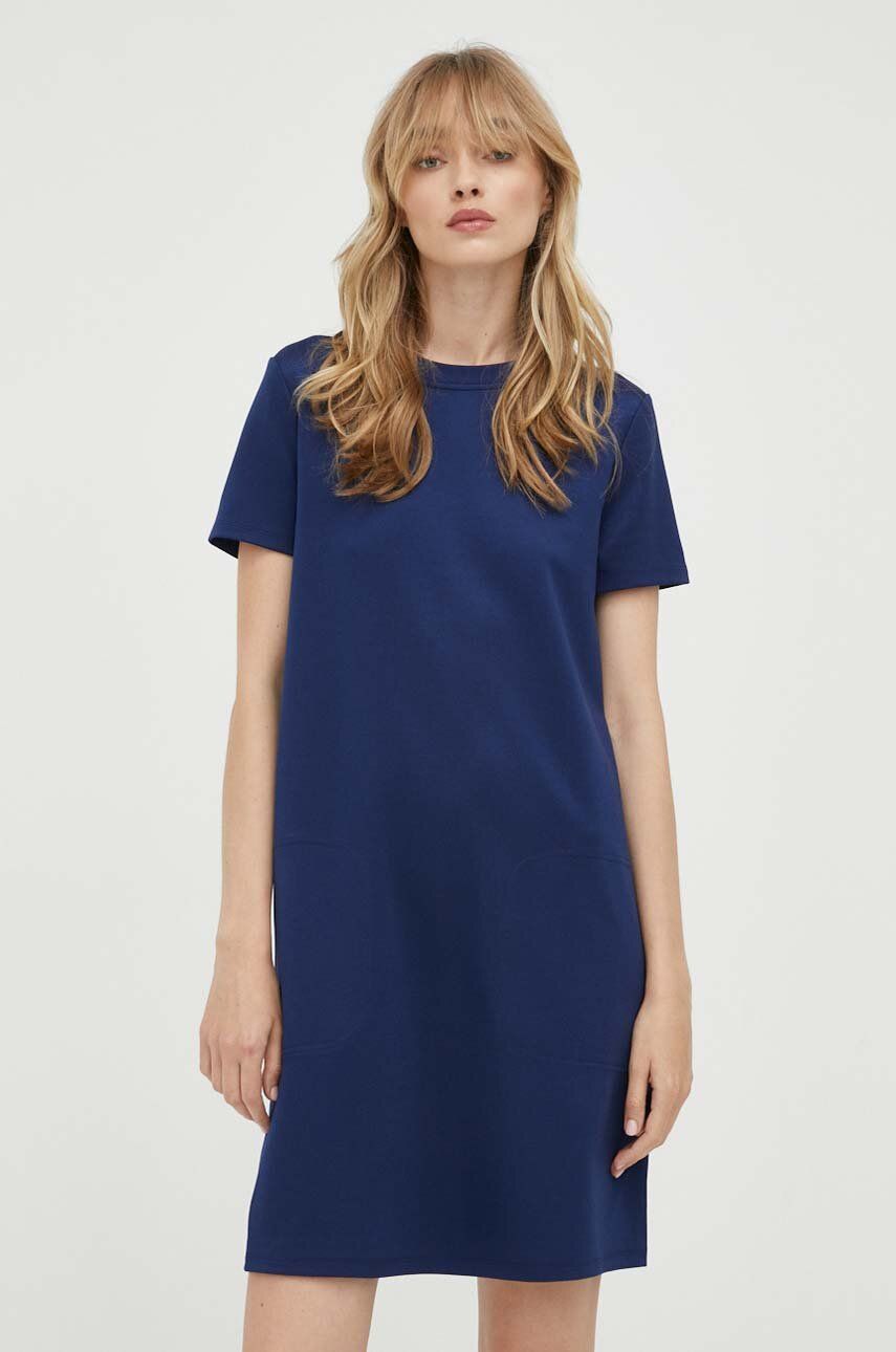 MAX&Co. rochie culoarea albastru marin, mini, drept