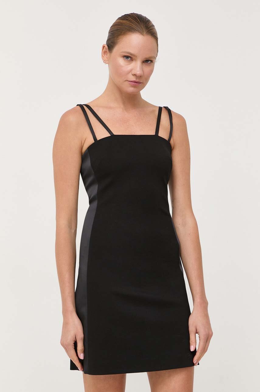 Karl Lagerfeld rochie culoarea negru, mini, mulată