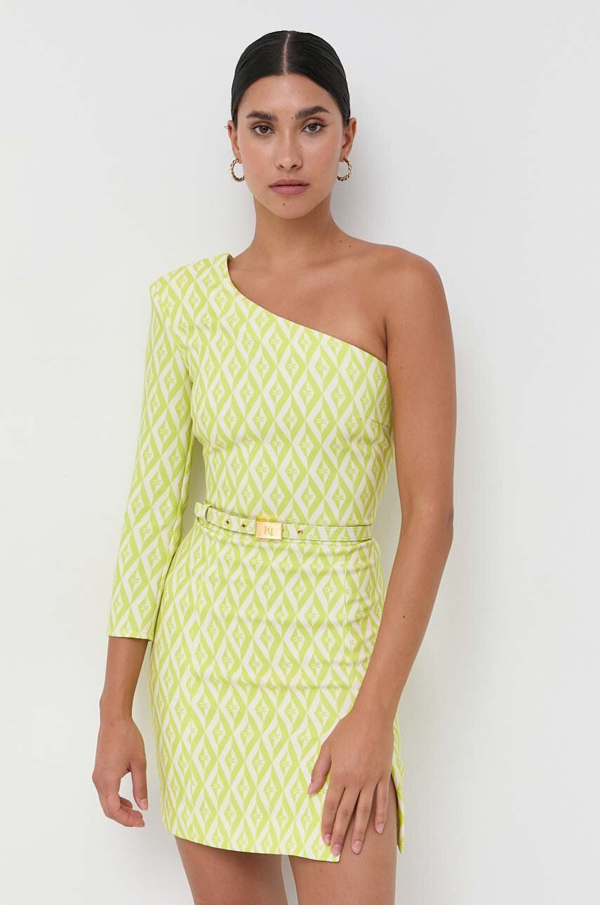 Elisabetta Franchi rochie culoarea verde, mini, drept