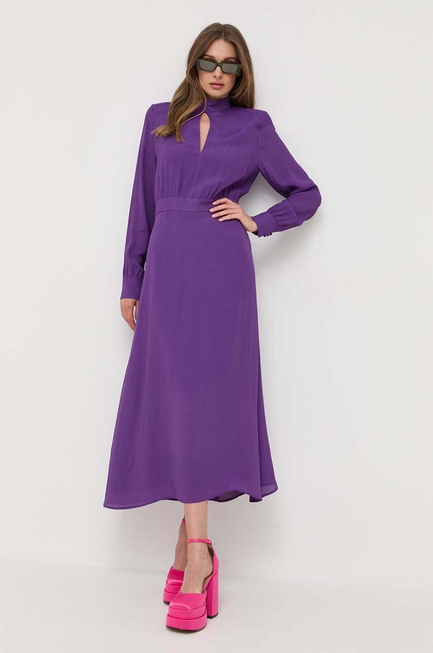 Ivy Oak rochie culoarea violet, maxi, drept
