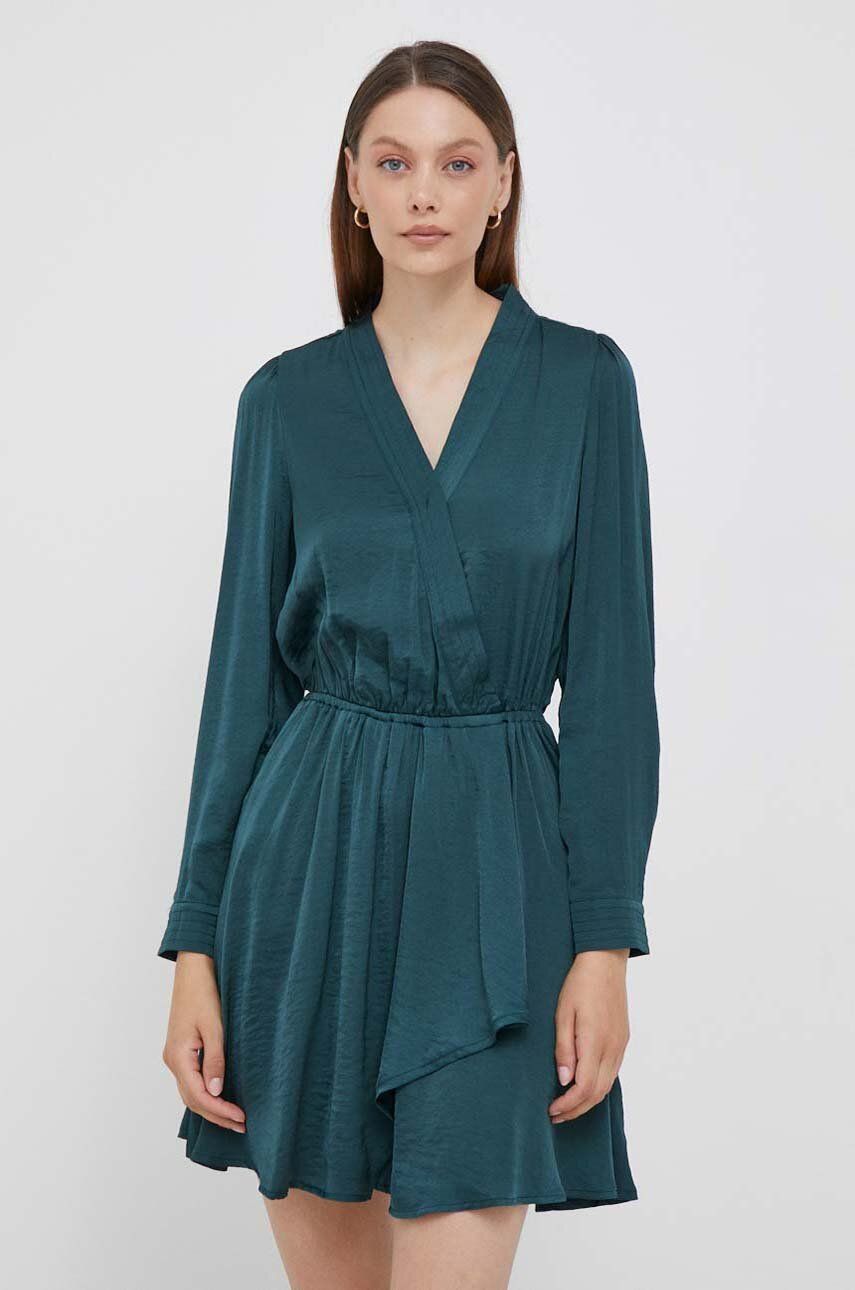 Pepe Jeans Rochie Culoarea Verde, Mini, Evazati