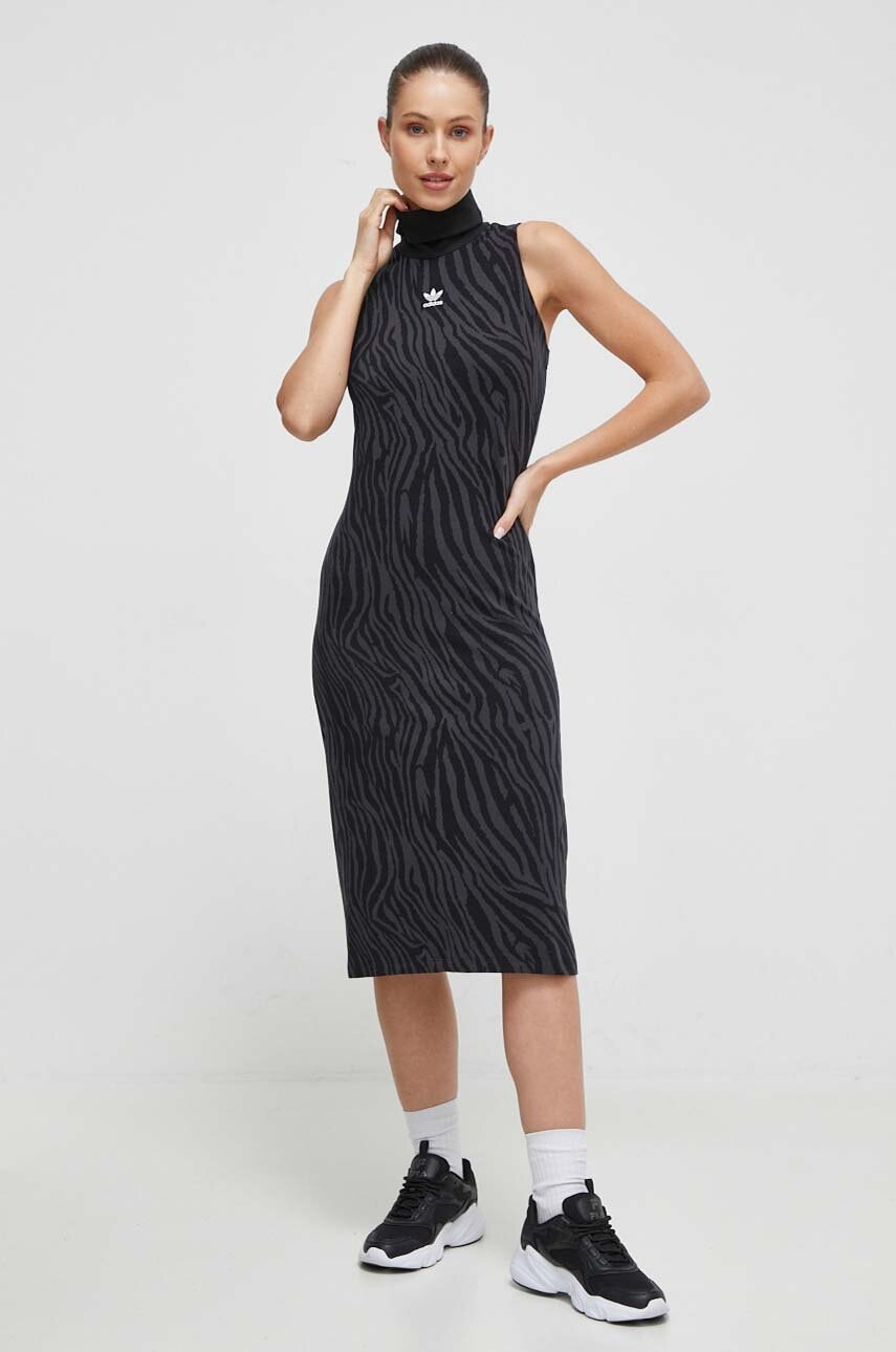 Adidas Originals Rochie Culoarea Negru, Mini, Drept