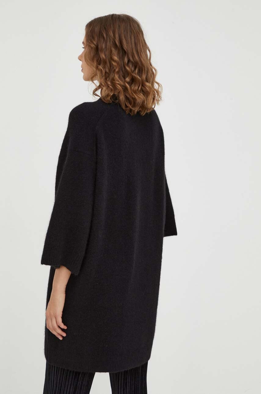 Вовняна сукня Drykorn колір чорний mini oversize