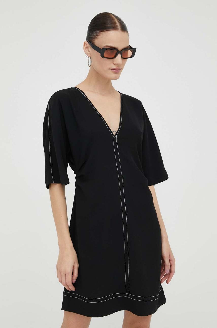 Day Birger Et Mikkelsen Rochie Culoarea Negru, Mini, Evazati