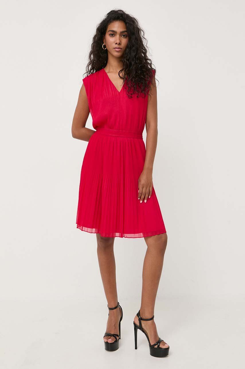 Armani Exchange rochie culoarea rosu, mini, evazati
