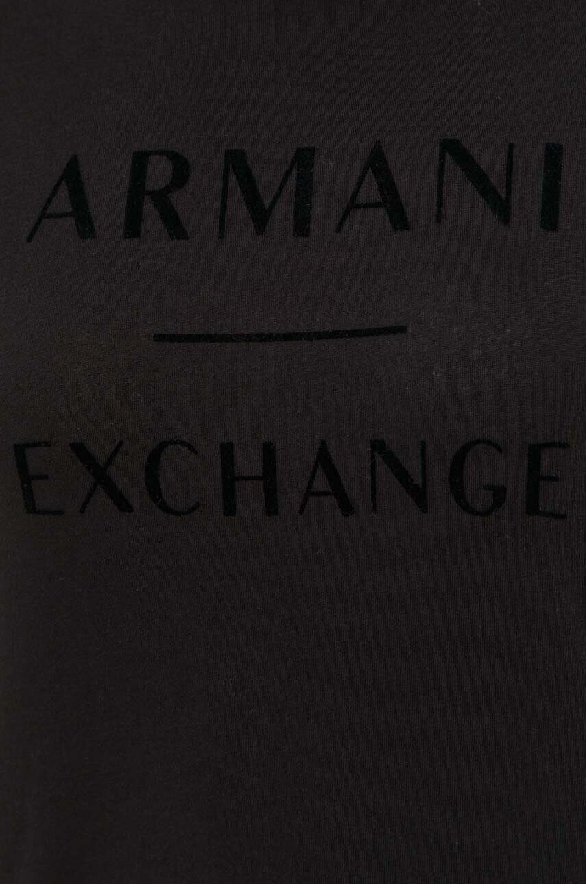 Бавовняна сукня Armani Exchange колір чорний mini oversize