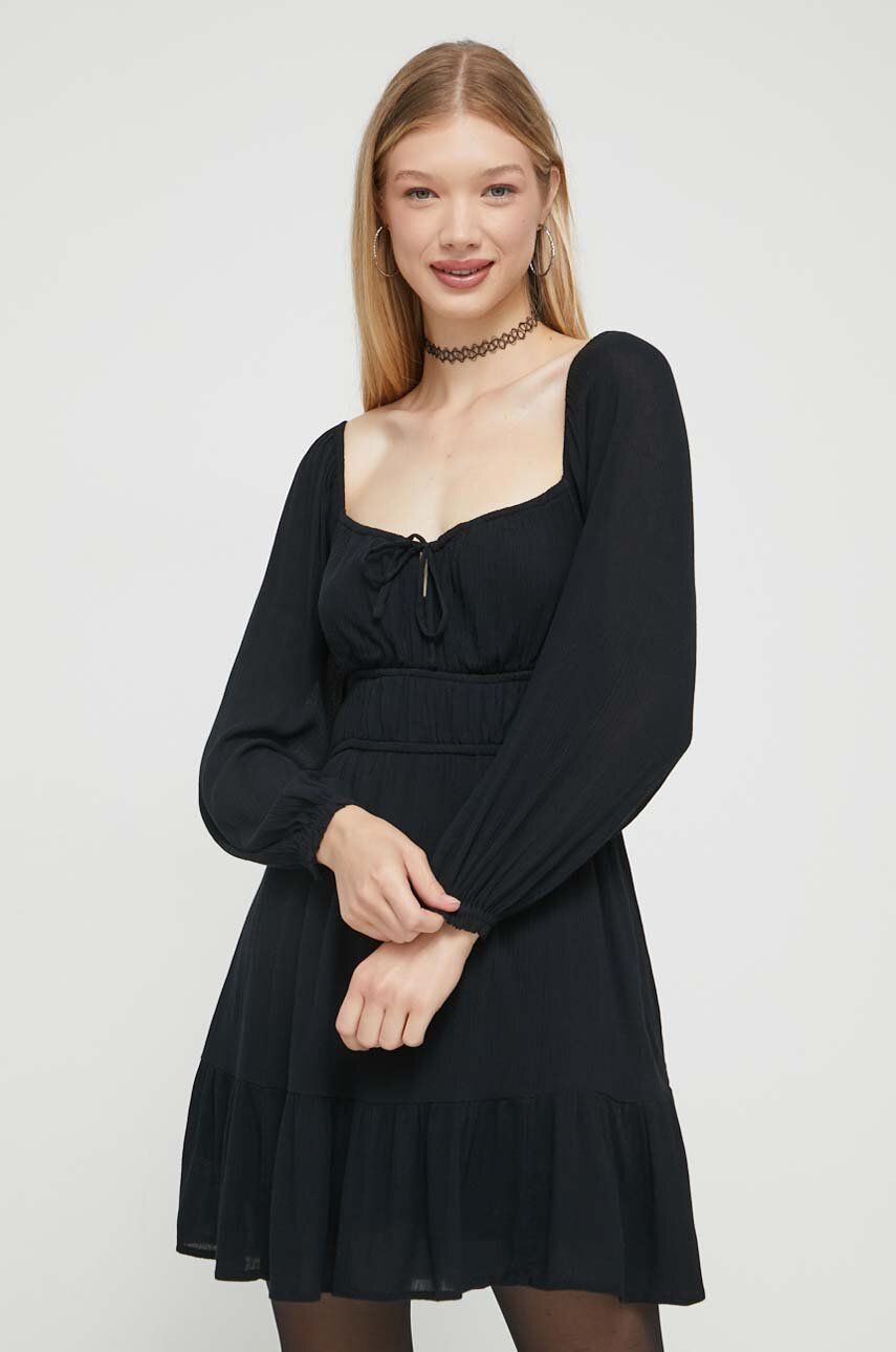 Hollister Co. Rochie Culoarea Negru, Mini, Evazati