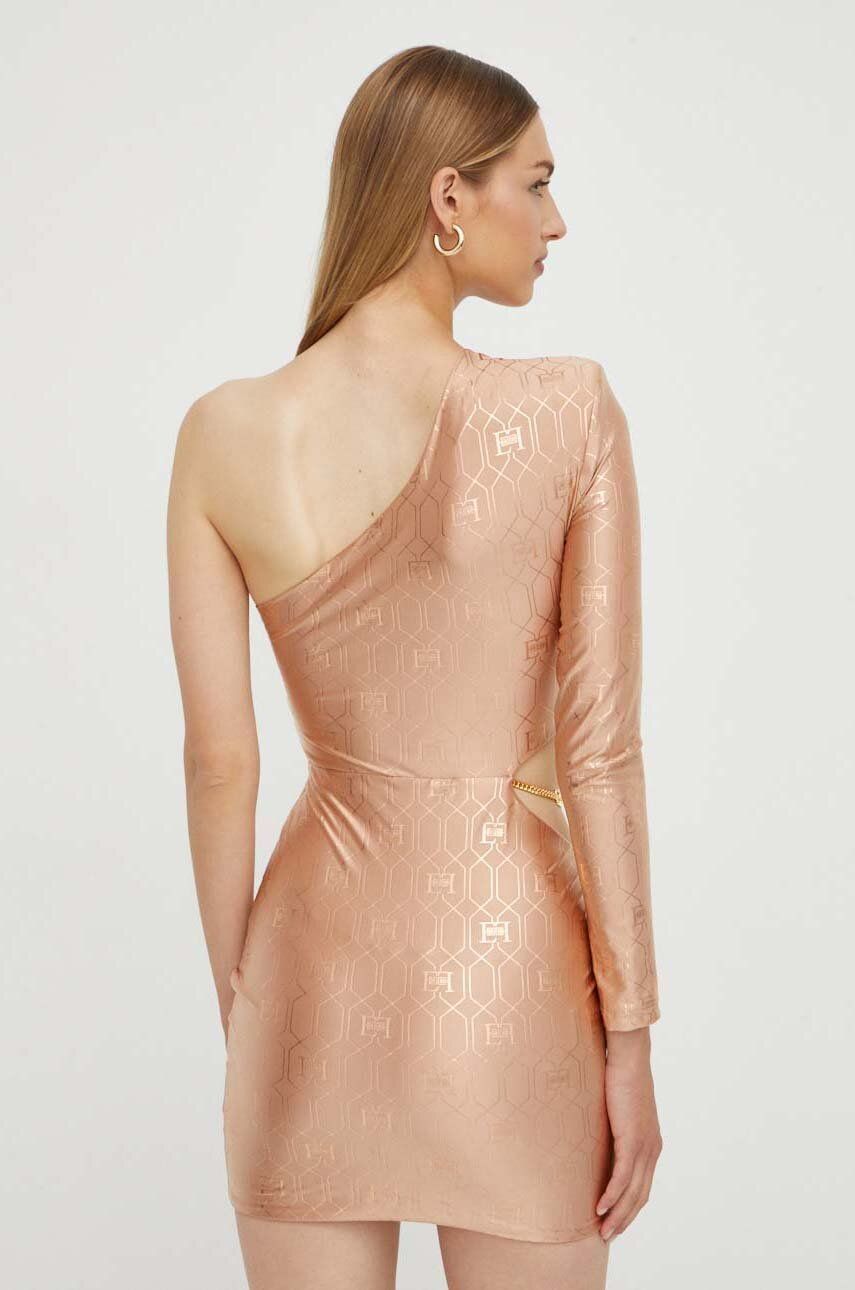 Сукня Elisabetta Franchi колір бежевий mini облягаюча