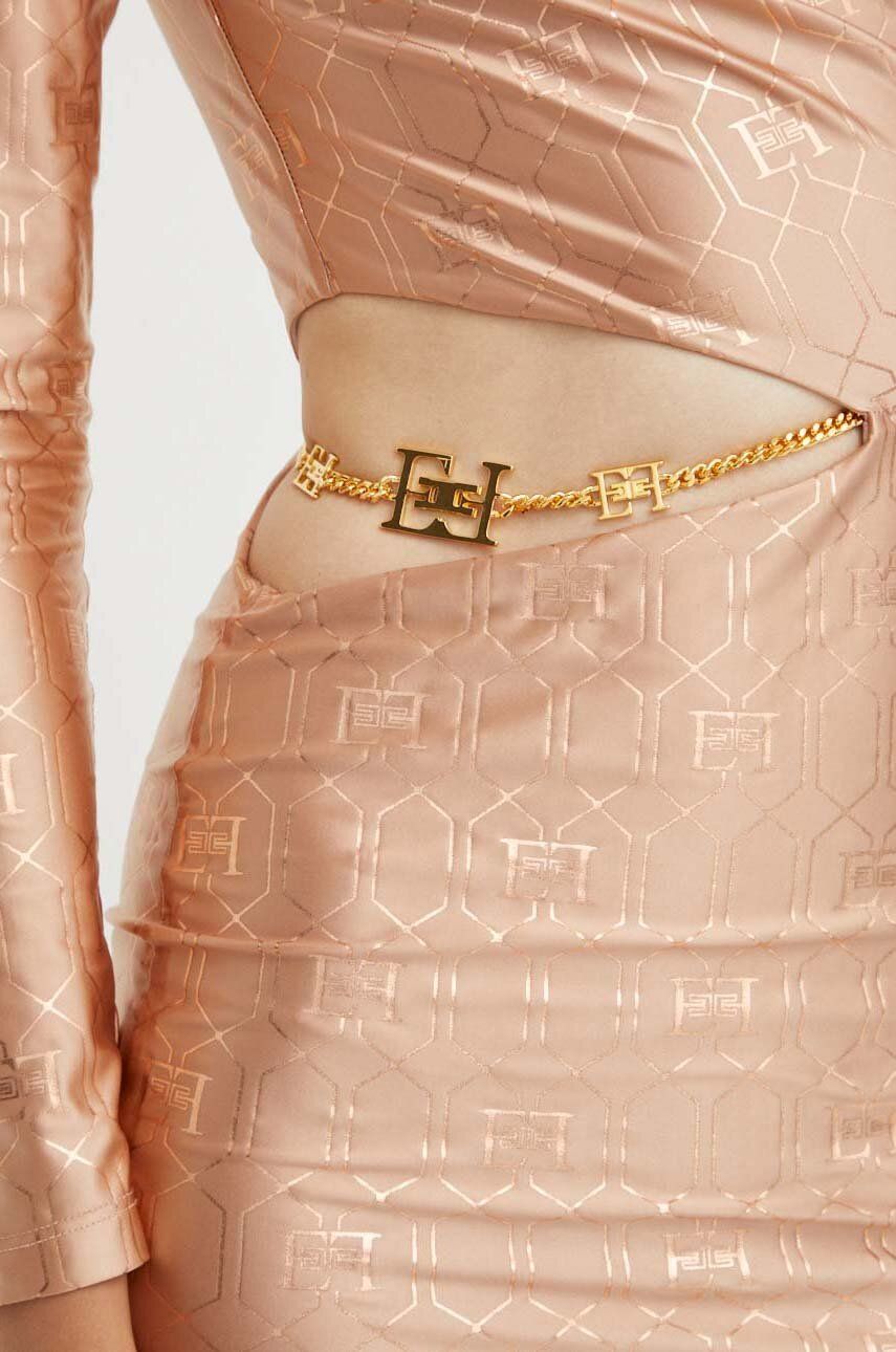 Сукня Elisabetta Franchi колір бежевий mini облягаюча
