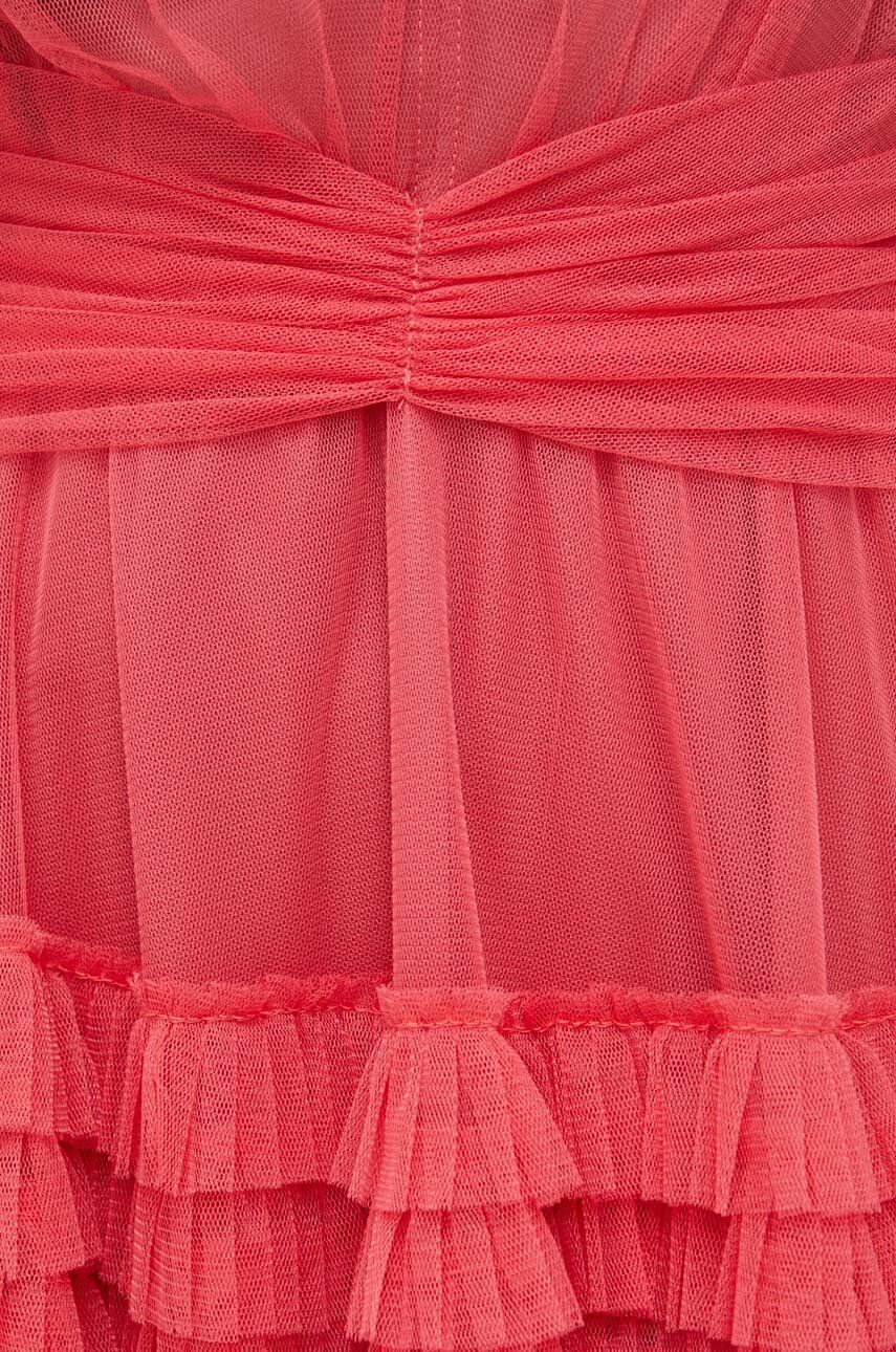 Сукня Twinset колір рожевий maxi розкльошена
