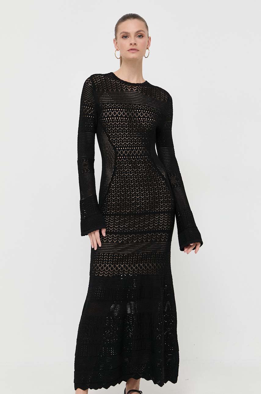 Сукня Twinset колір чорний maxi пряма