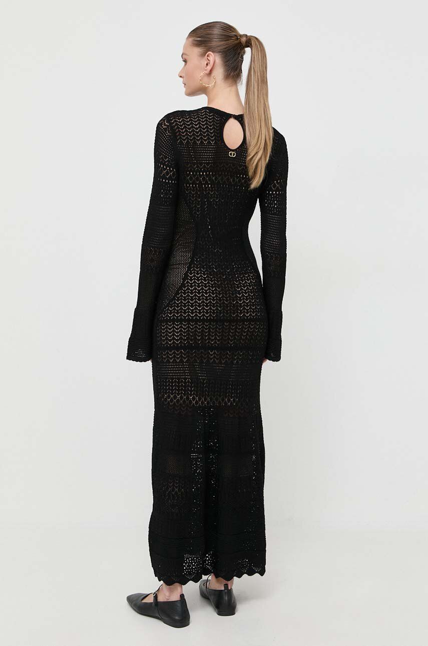 Сукня Twinset колір чорний maxi пряма