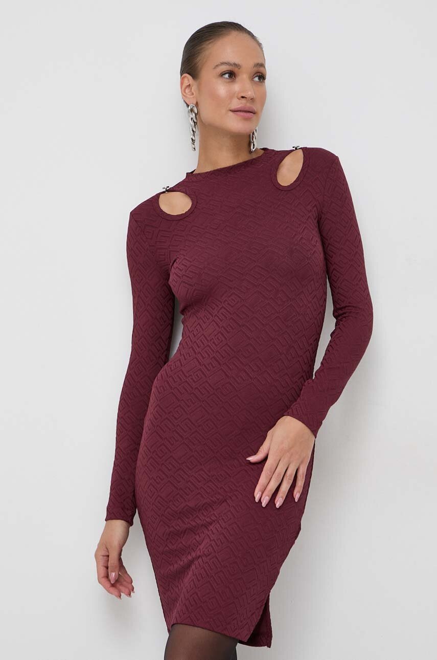 

Сукня Guess колір бордовий mini облягаюча