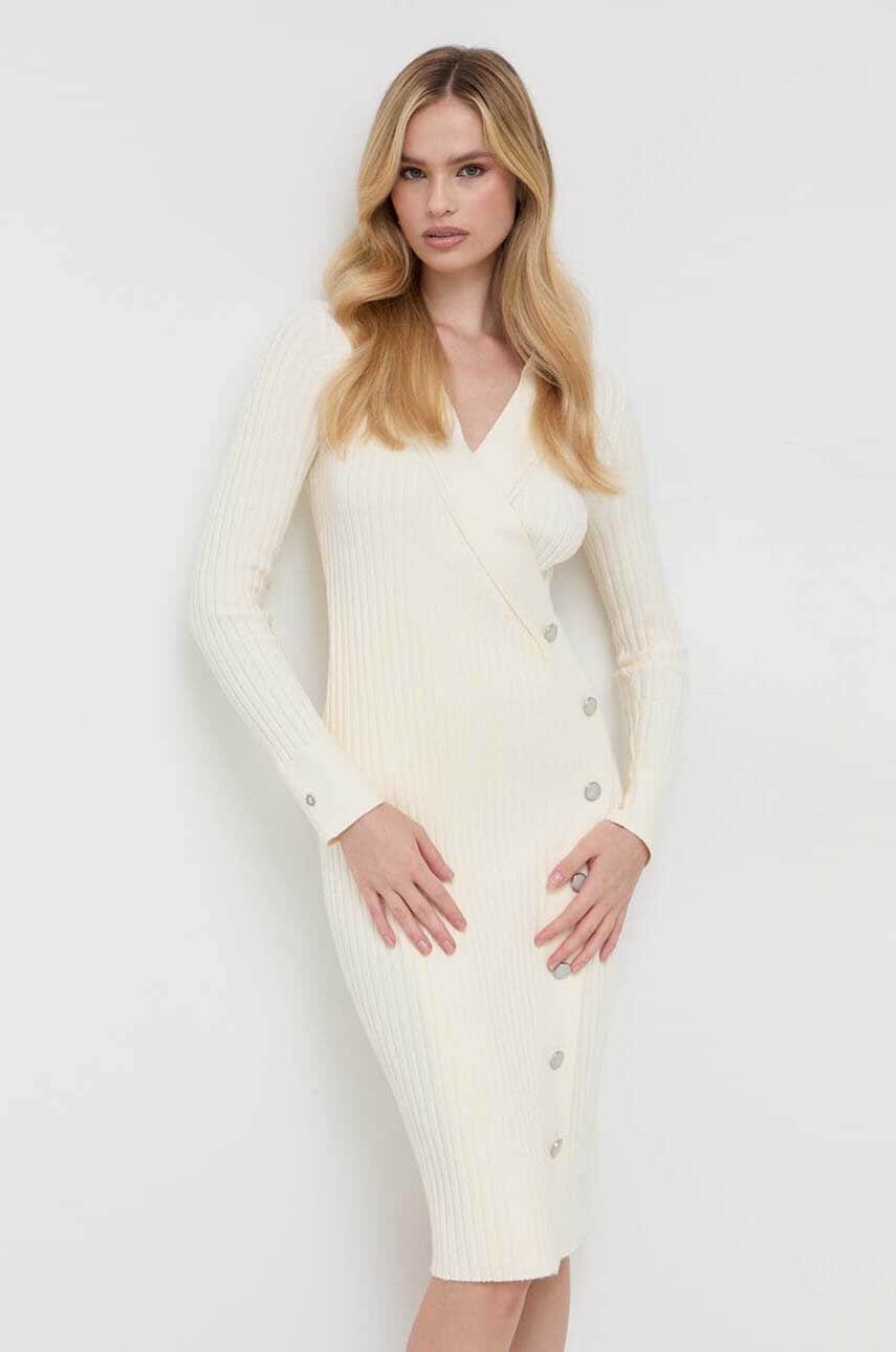 

Сукня Guess колір бежевий mini облягаюча
