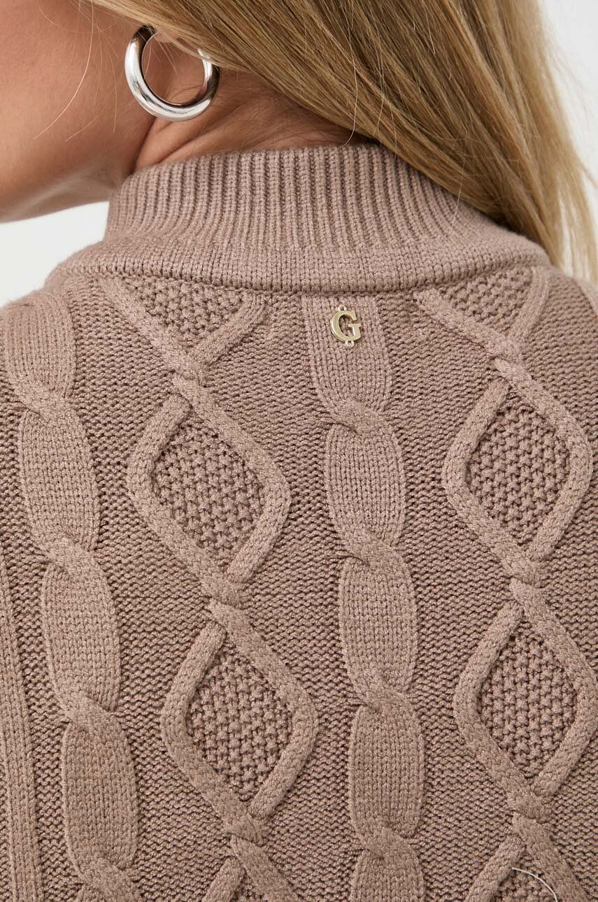 Сукня Guess колір коричневий mini облягаюча