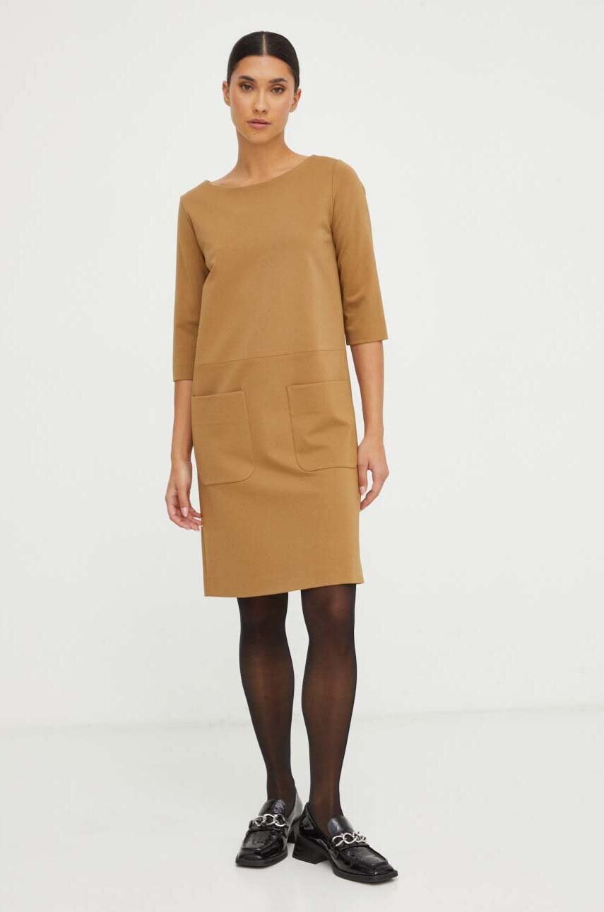 Сукня Max Mara Leisure колір коричневий mini пряма