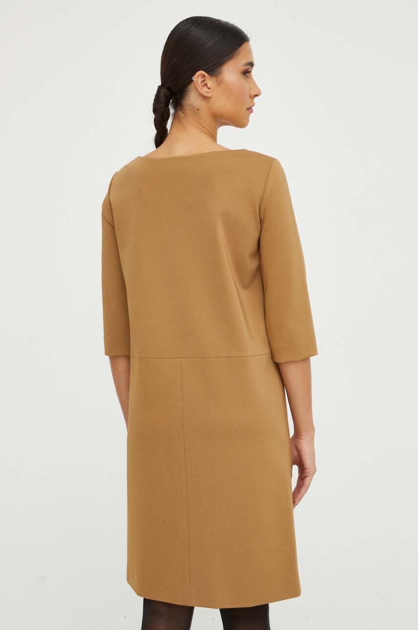 Сукня Max Mara Leisure колір коричневий mini пряма
