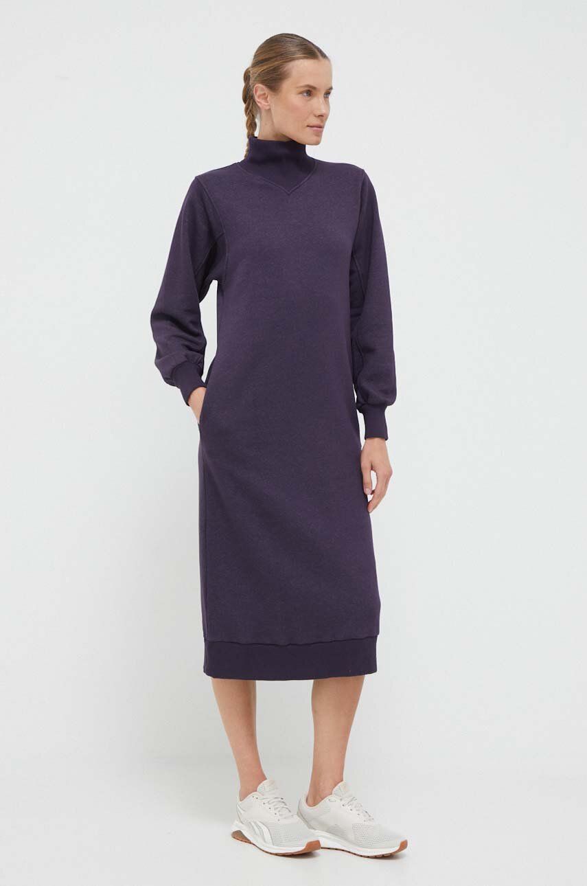 Deha rochie culoarea violet, midi, drept