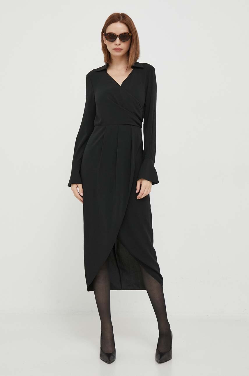 Sisley Rochie Culoarea Negru, Maxi, Mulata