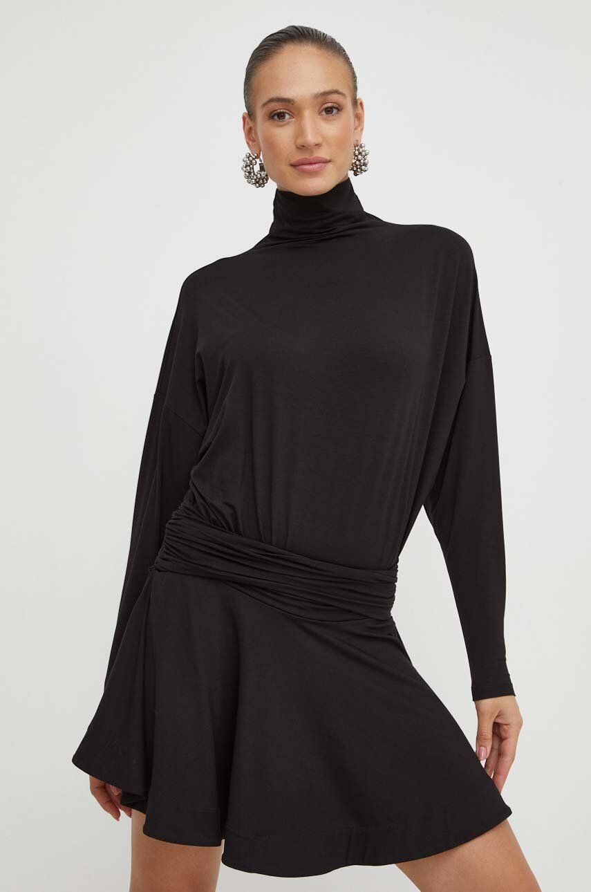 Levně Šaty Pinko černá barva, mini, oversize, 102193 A1DE