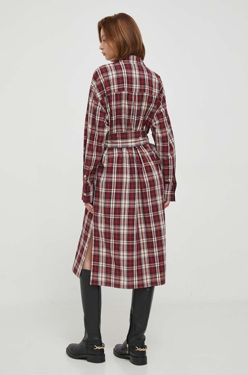 Сукня Tommy Hilfiger колір бордовий mini oversize