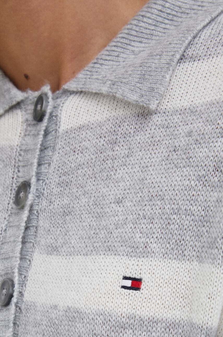 Вовняна сукня Tommy Hilfiger колір сірий mini пряма