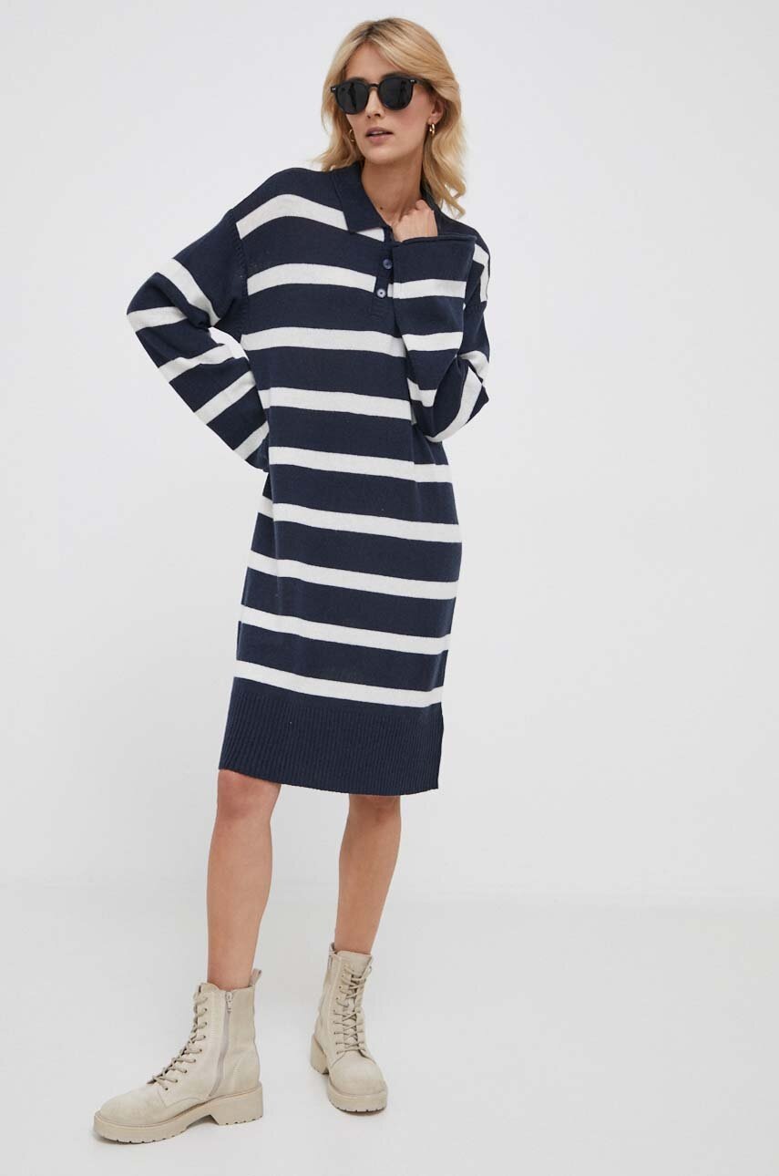 

Шерстяное платье Tommy Hilfiger цвет синий mini прямая