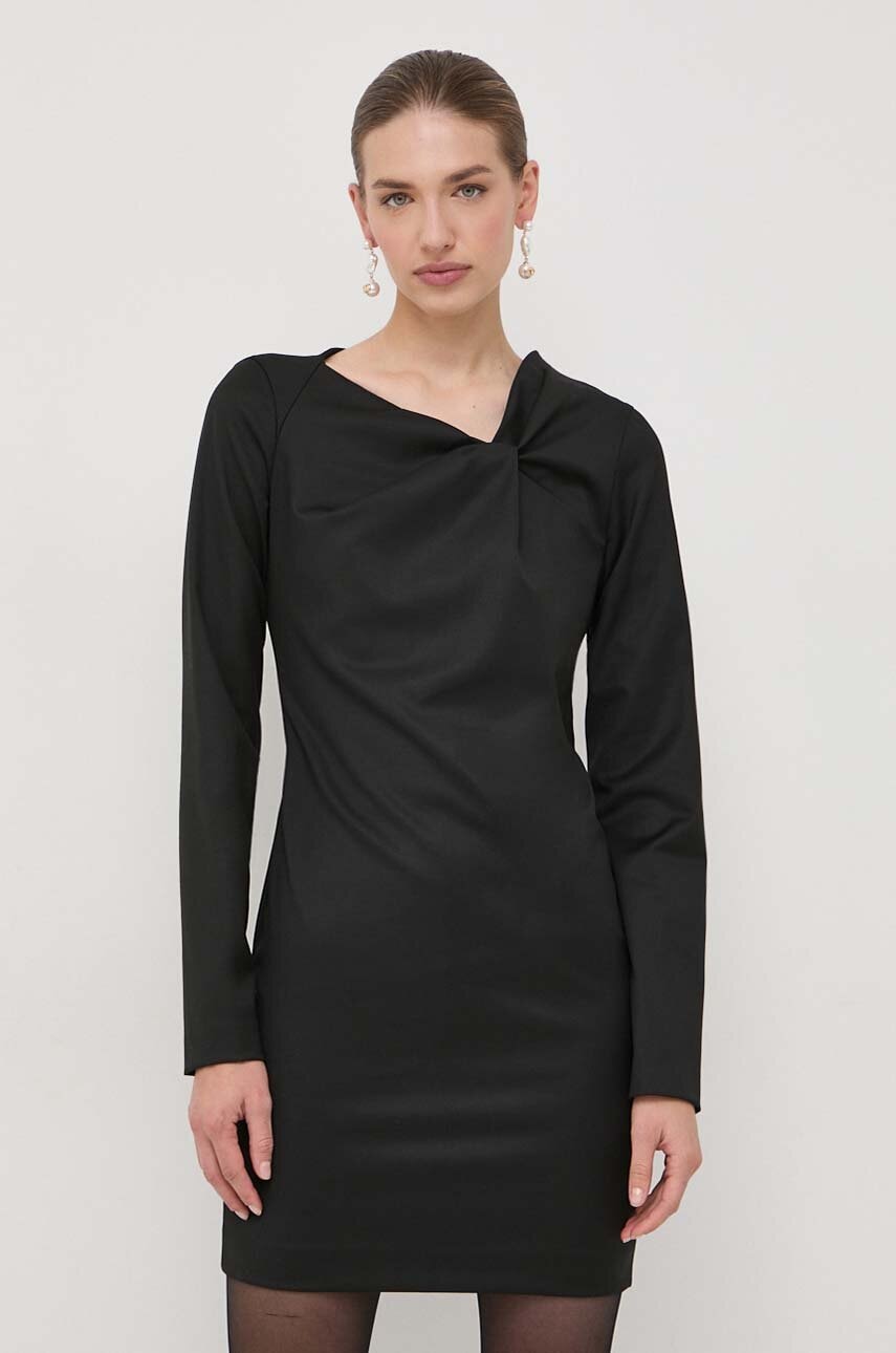 Trussardi Rochie Culoarea Negru, Mini, Drept