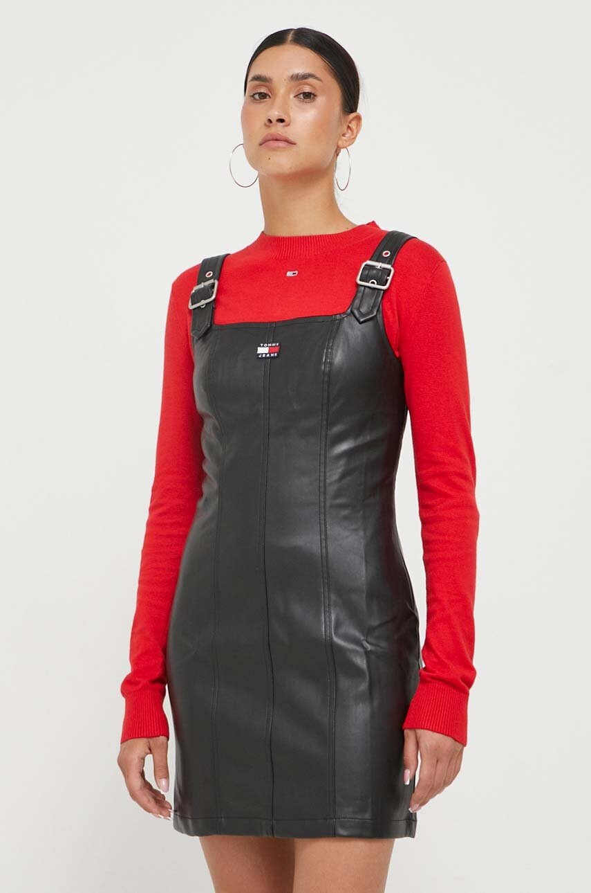 

Платье Tommy Jeans цвет чёрный mini облегающая