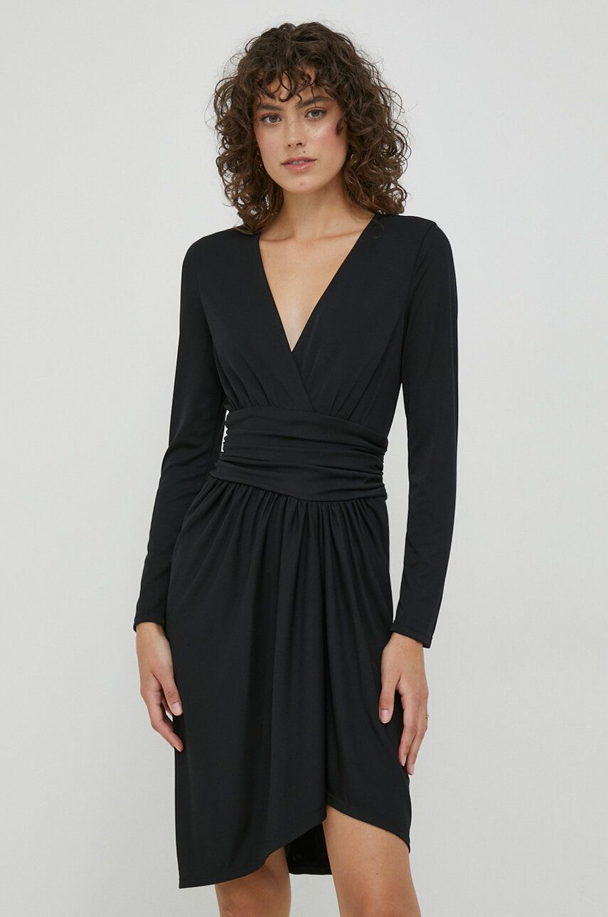 Levně Šaty Lauren Ralph Lauren černá barva, mini