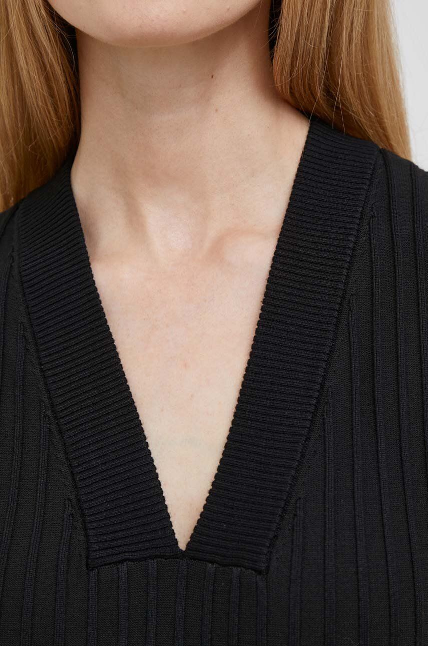 Сукня Dkny колір чорний midi пряма