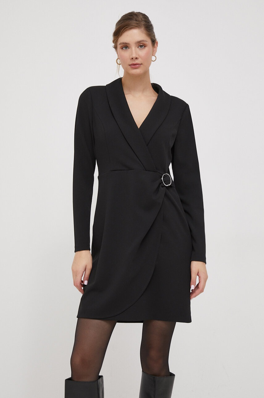 Dkny Rochie Culoarea Negru, Mini, Drept