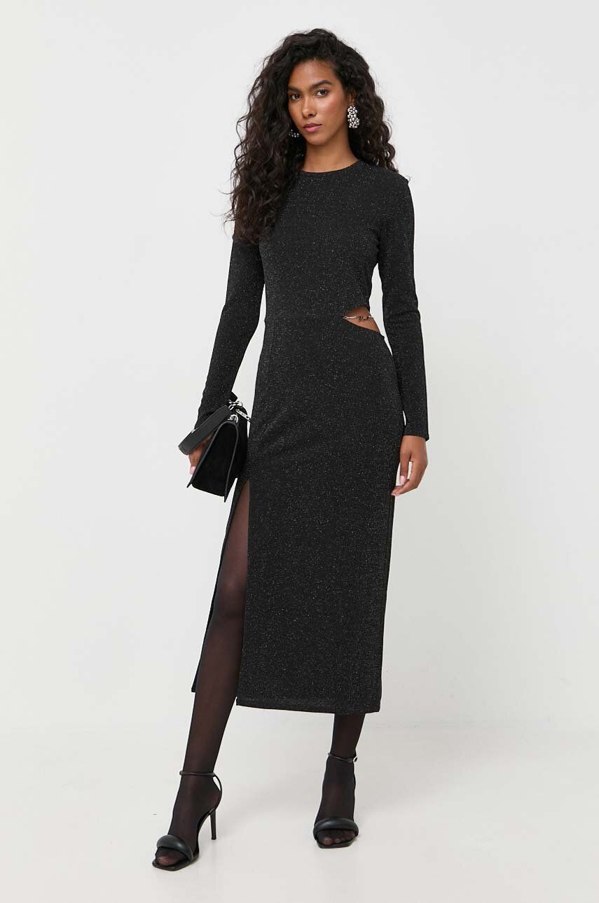 Karl Lagerfeld rochie culoarea negru, maxi, mulata