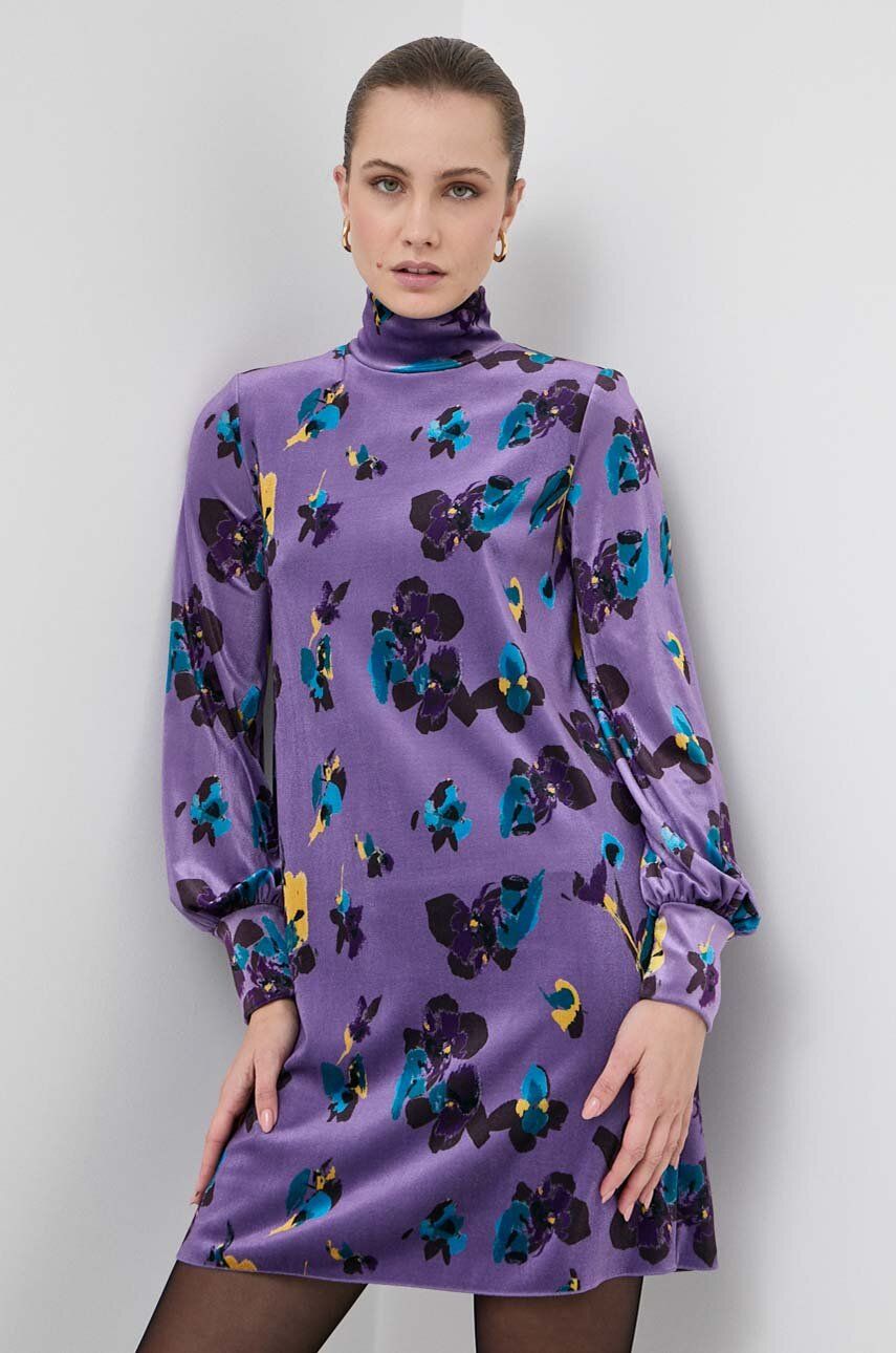 MAX&Co. rochie culoarea violet, mini, drept