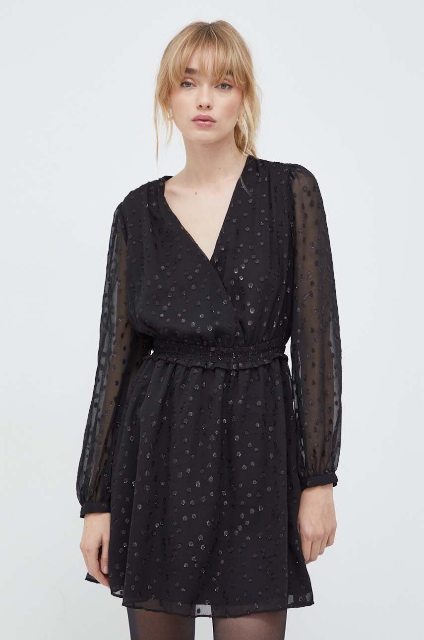 Сукня The Kooples колір чорний mini розкльошена