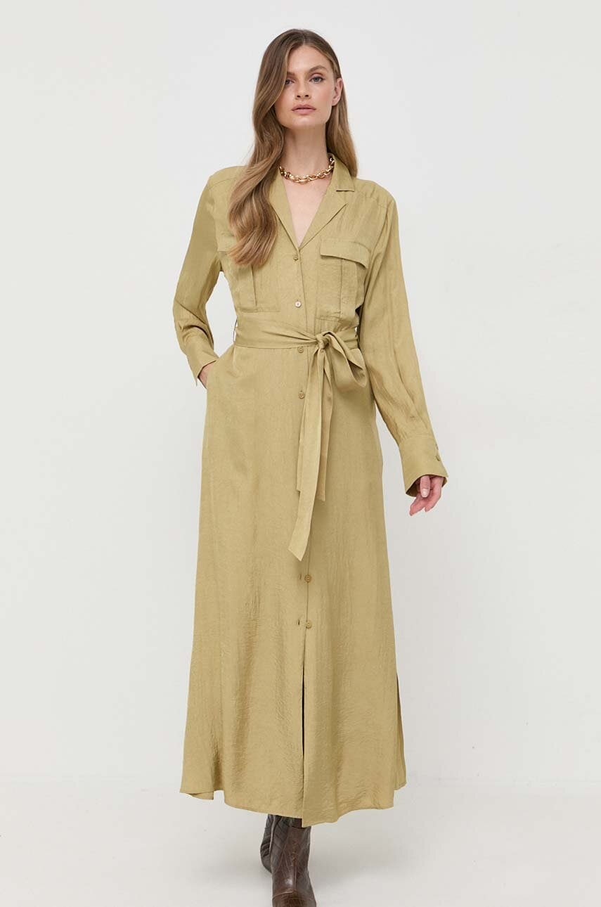 Ivy Oak rochie culoarea verde, maxi, evazată Ivy Oak rochie culoarea verde, maxi, evazată