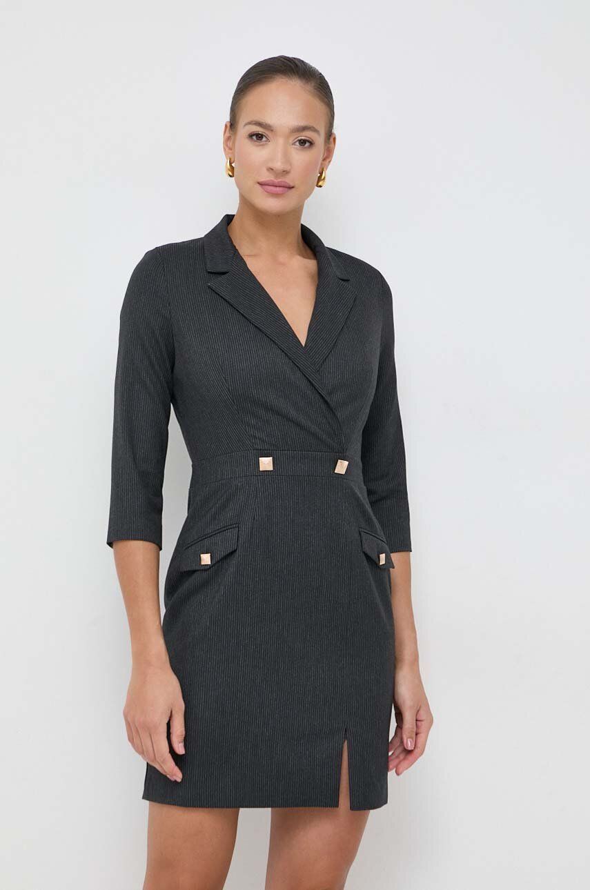 Šaty Morgan šedá barva, mini - šedá - Hlavní materiál: 34 % Polyester