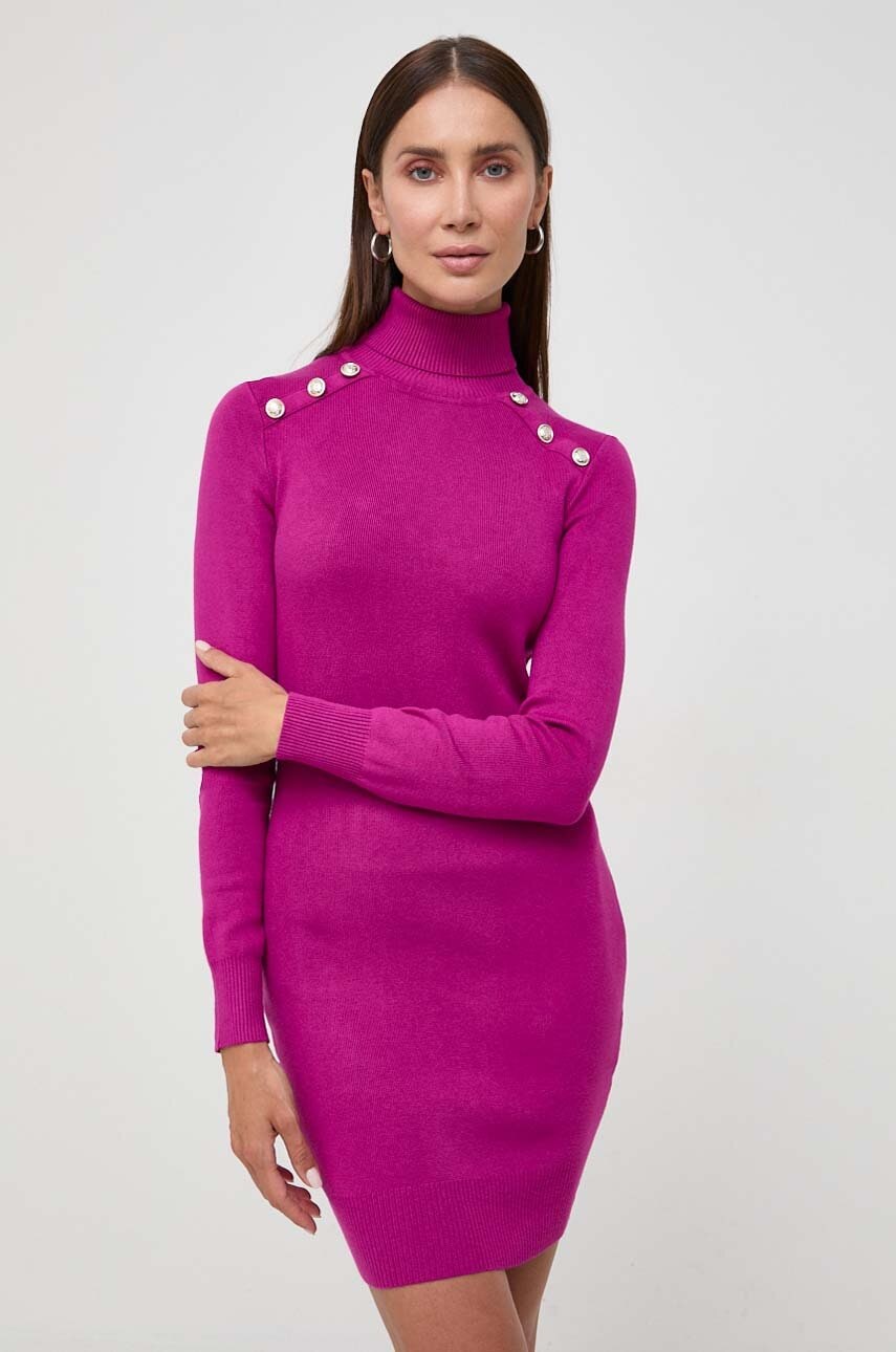 Morgan rochie culoarea violet, mini, mulata