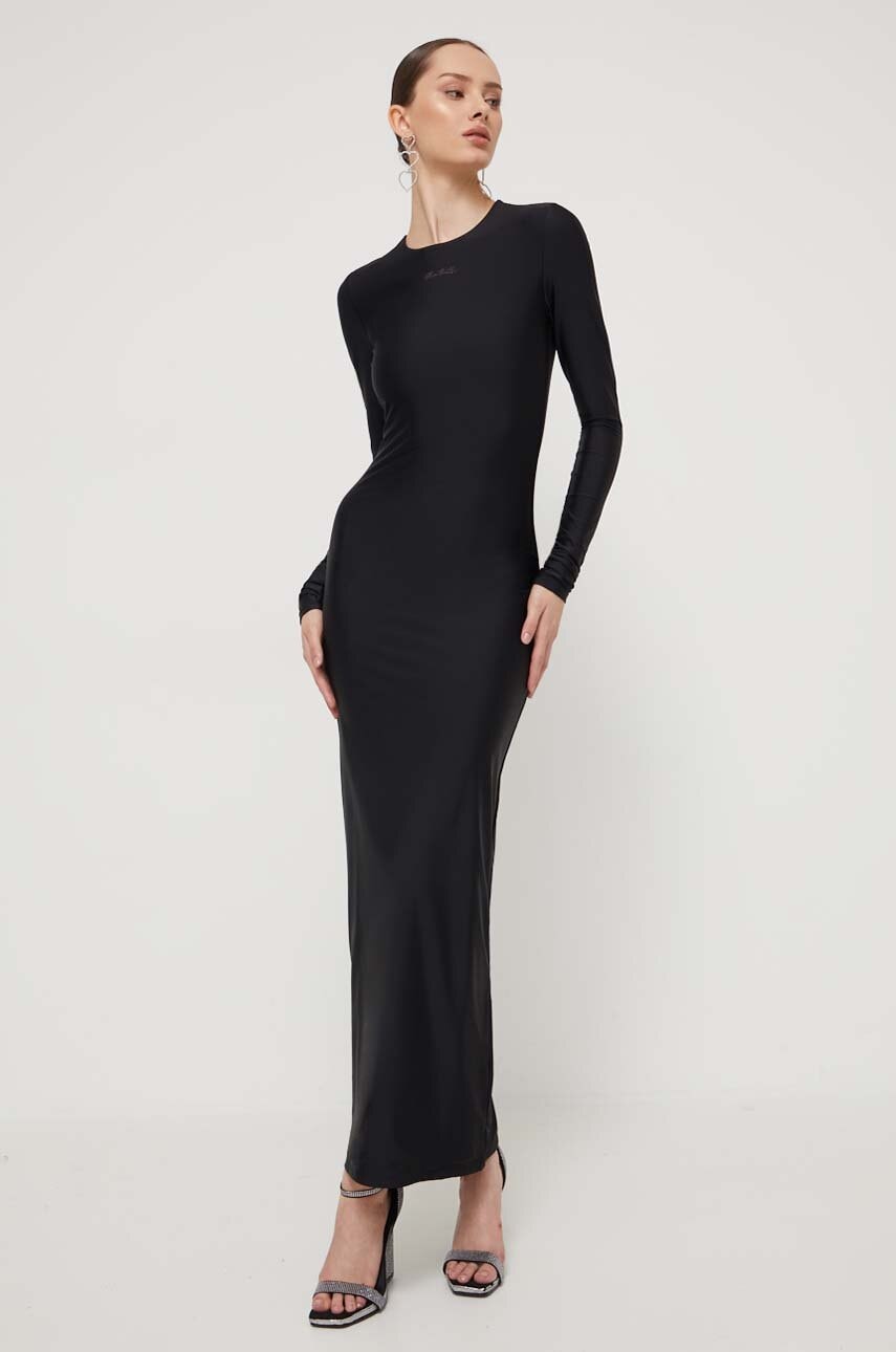 Rotate Rochie Culoarea Negru, Maxi, Mulata