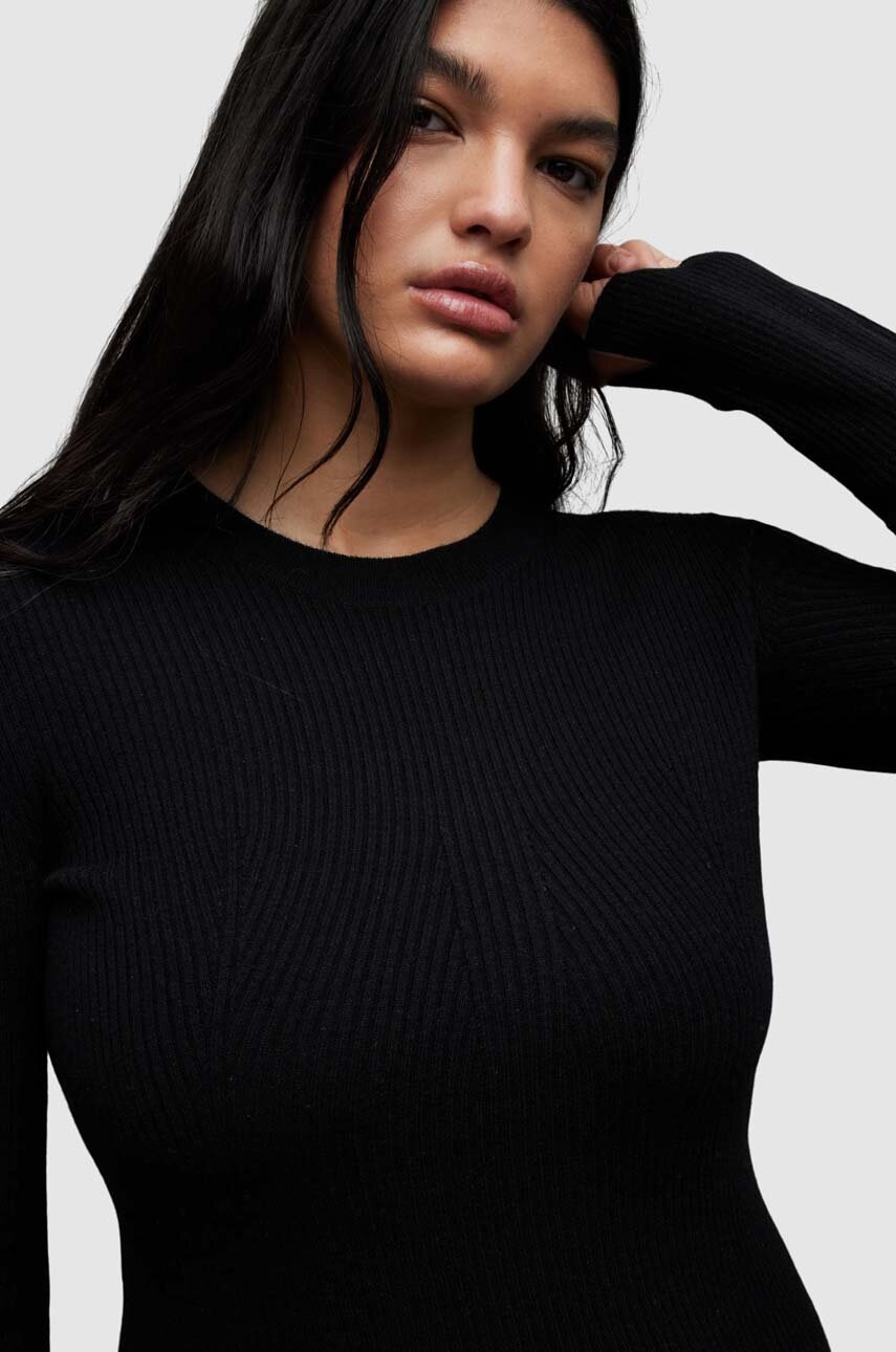 Сукня AllSaints WD044Z MILLY DRESS колір чорний midi пряма